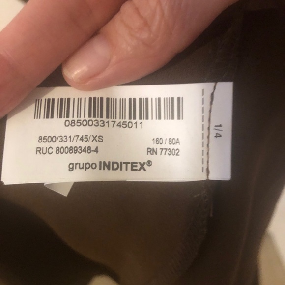 Zara Satin Effect Backless Brown Maxi Dress size XS - Picture 10 of 10